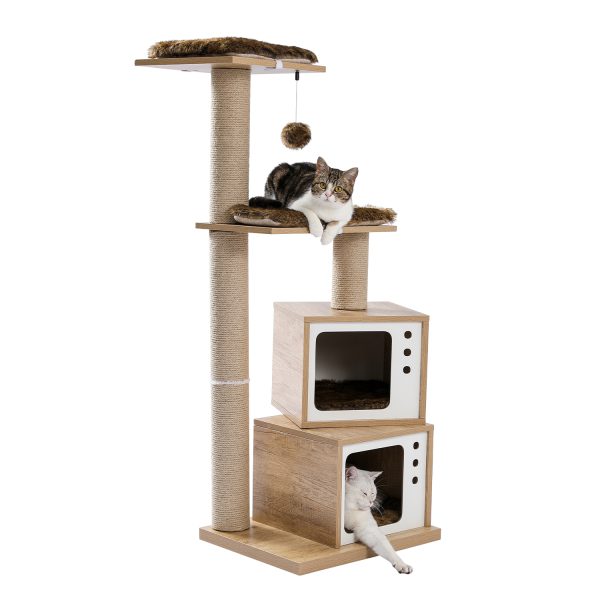Modern Wooden Cat Tower