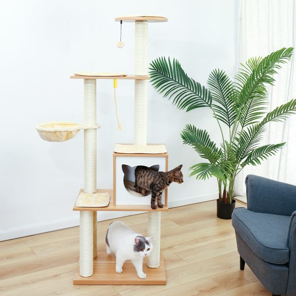 Modern Wooden Cat Tower