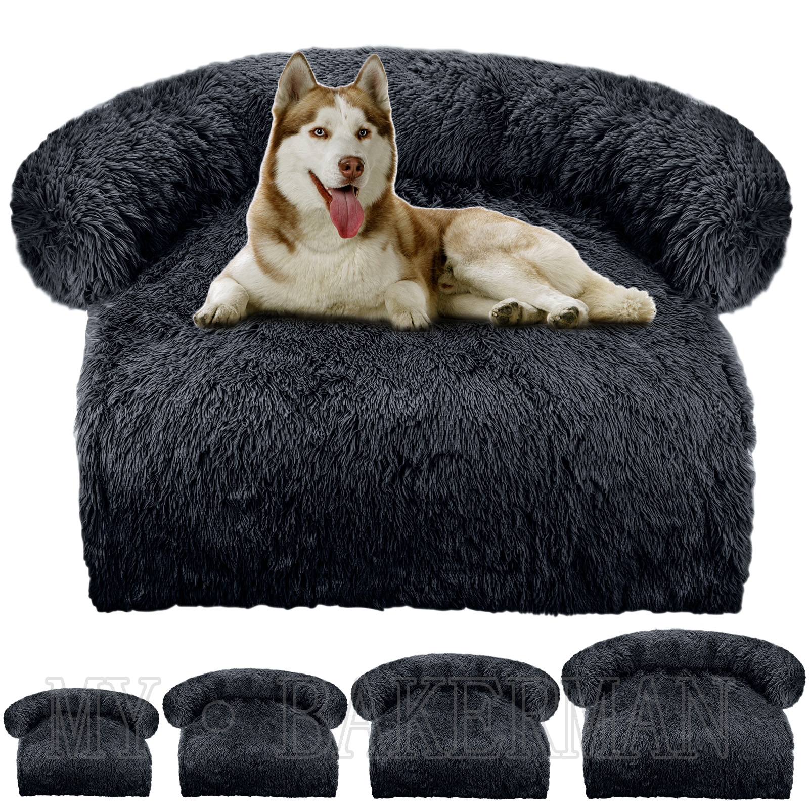 1188832217 1 - Large Plush Dog Sofa Bed Couch Protector - thepamperedpooch-co, pet-beds, dog-beds