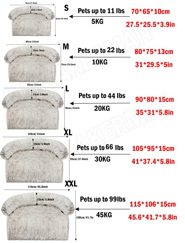 Large Plush Dog Sofa Bed Couch Protector 6