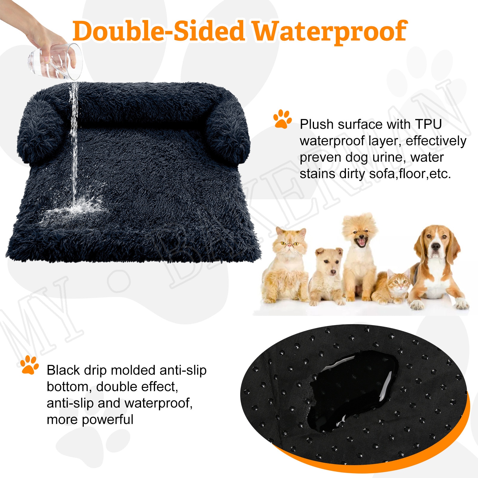 629356821 1 - Large Plush Dog Sofa Bed Couch Protector - thepamperedpooch-co, pet-beds, dog-beds