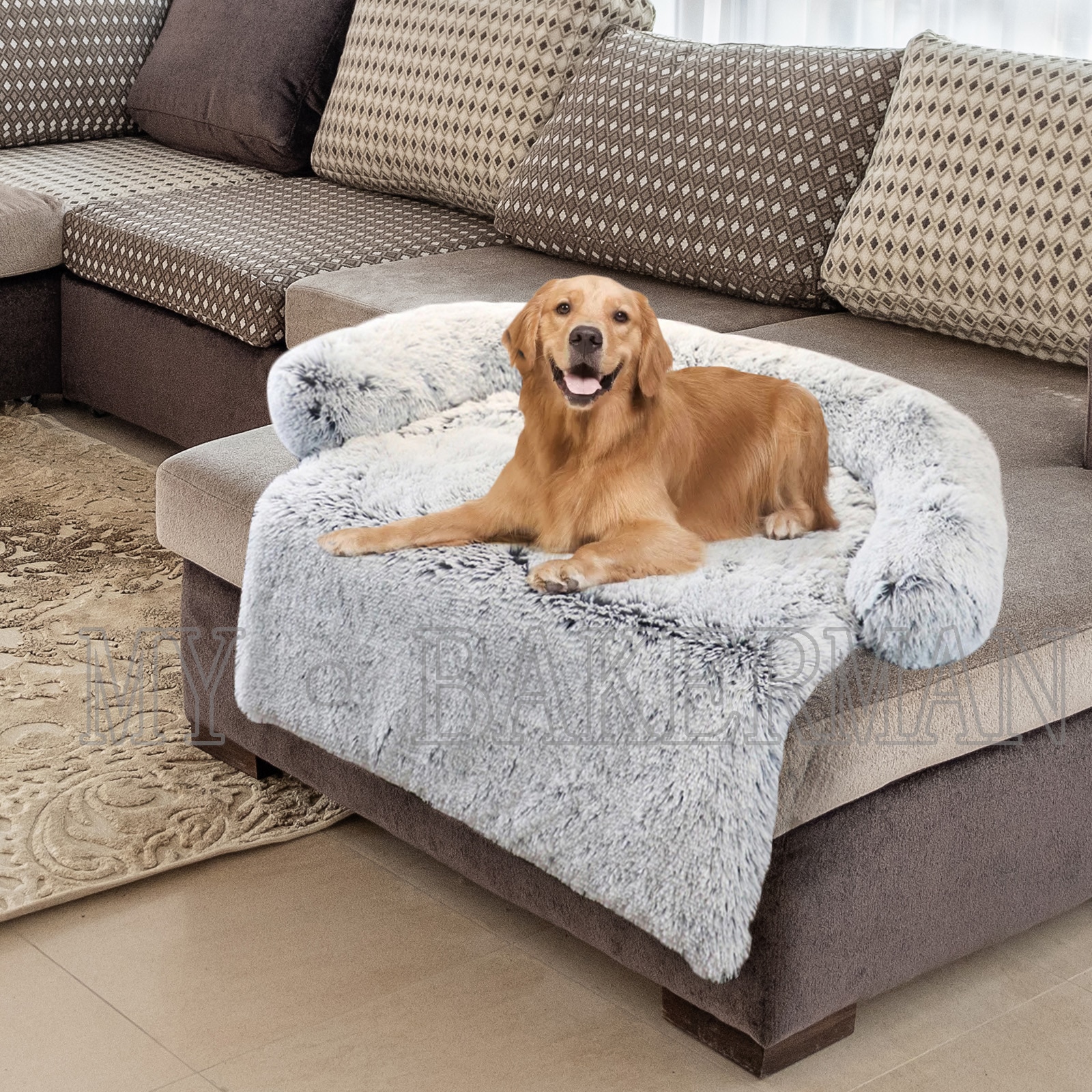 989737856 1 - Large Plush Dog Sofa Bed Couch Protector - thepamperedpooch-co, pet-beds, dog-beds